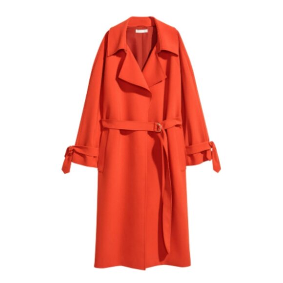 H&M Jackets & Blazers - H&M Vibrant Sunset Orange Trench Coat